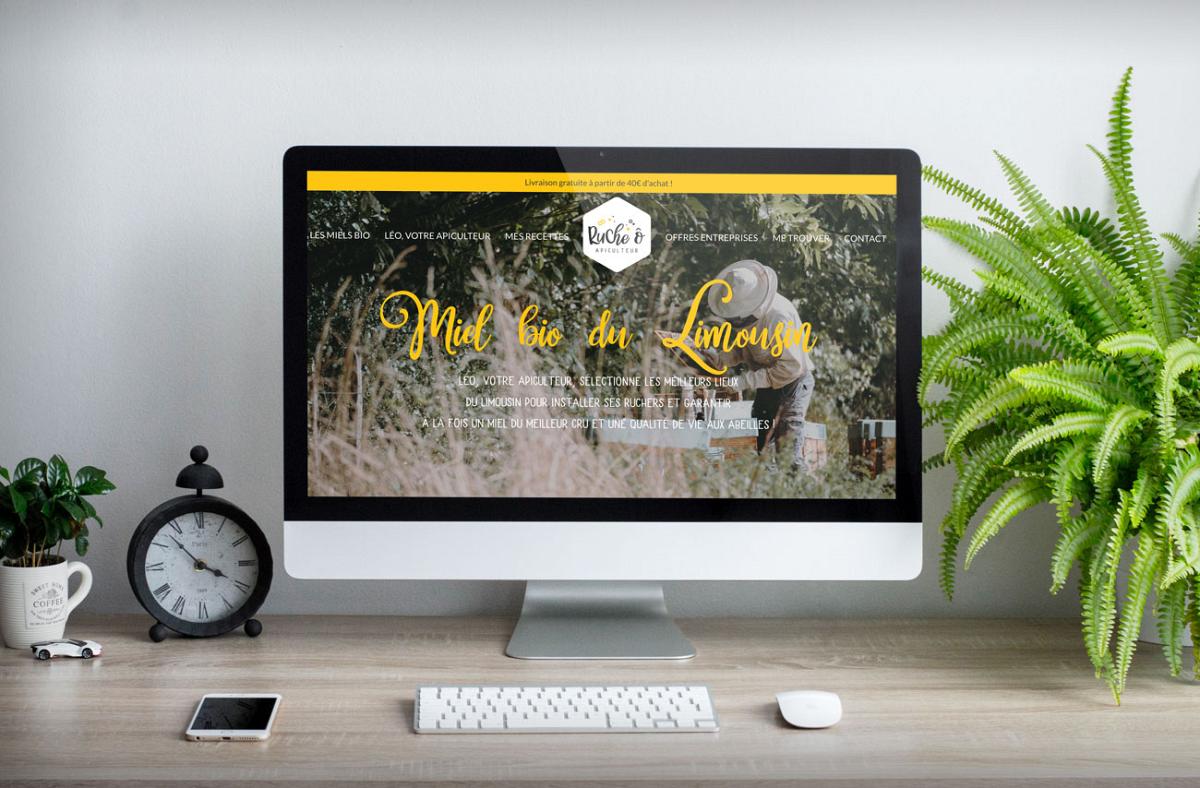 Page d’accueil site Woocommerce Ruche O