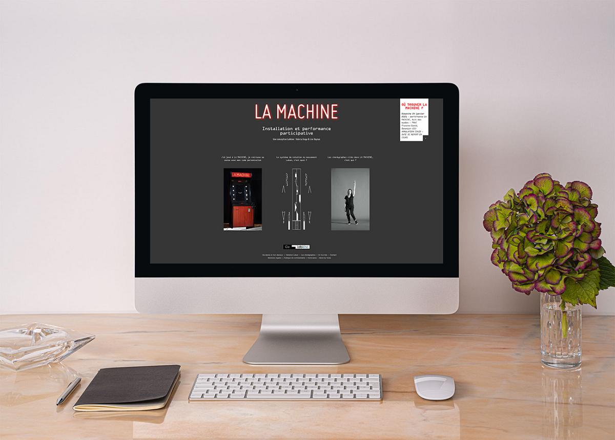 Page d’accueil de La Machine par Labkine