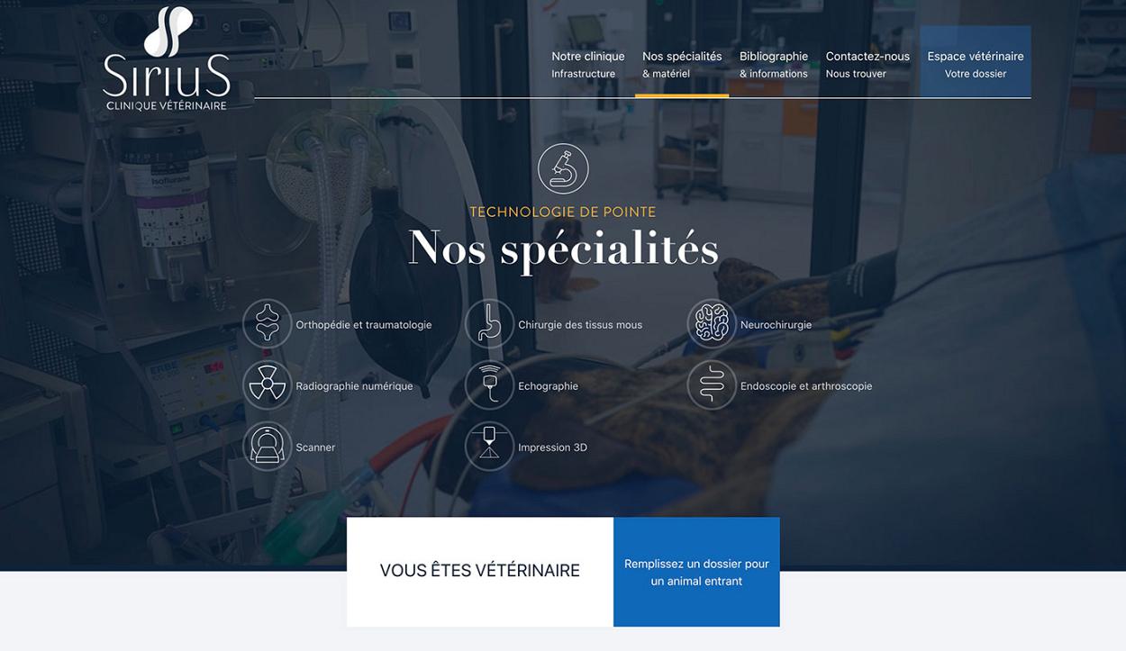 Menu dynamique Sirius